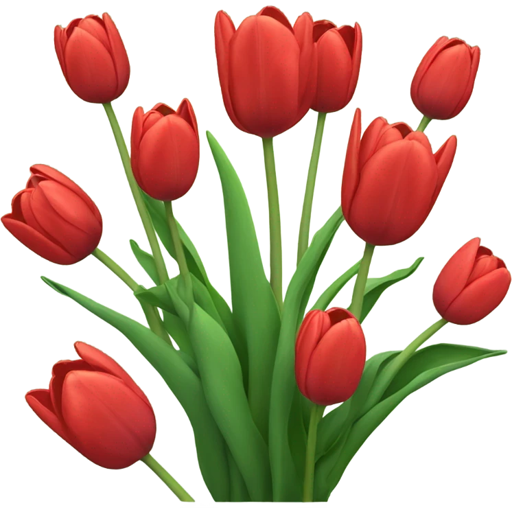 background composed of red tulips emoji