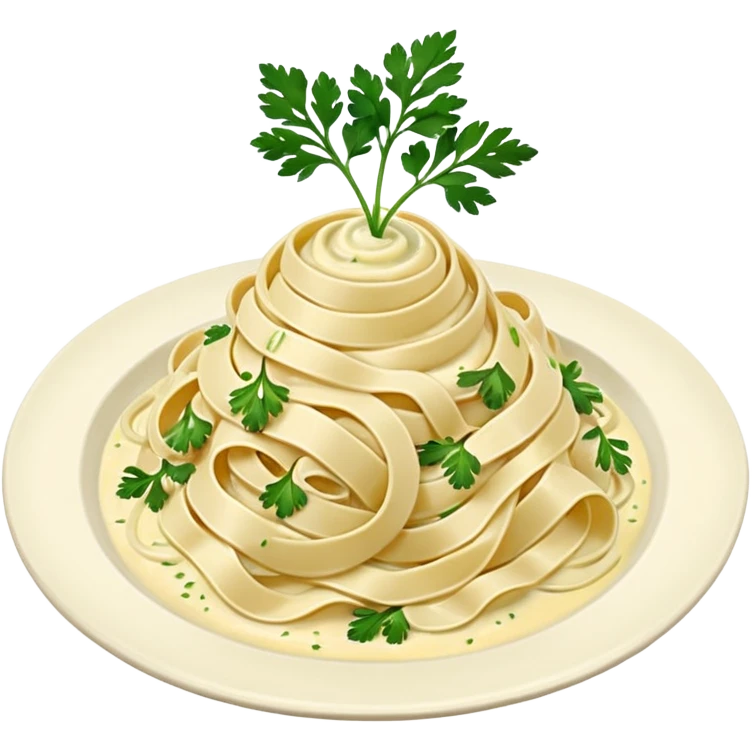 white creamy saucy fettuccine  emoji
