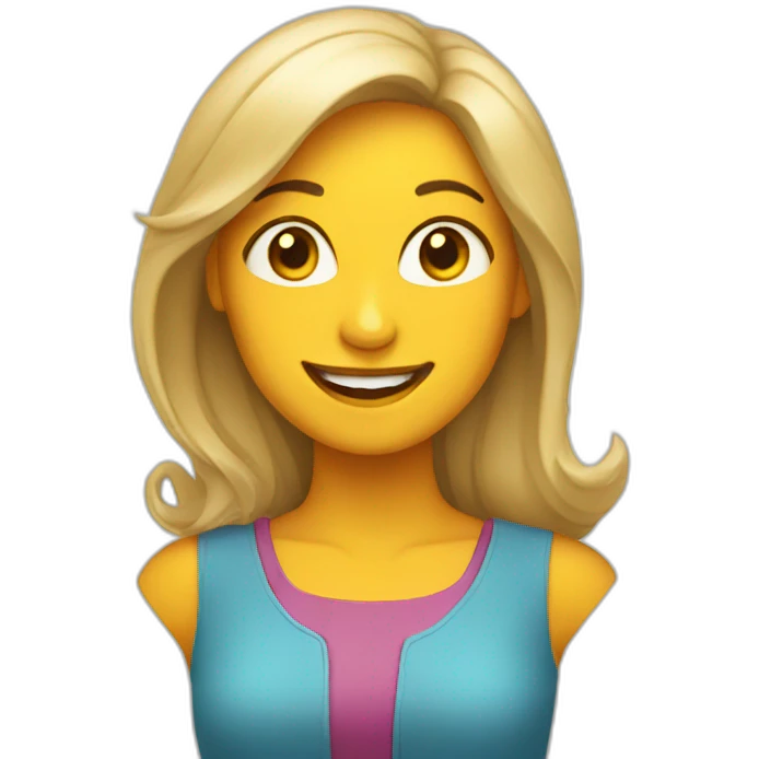 mujer feliz emoji