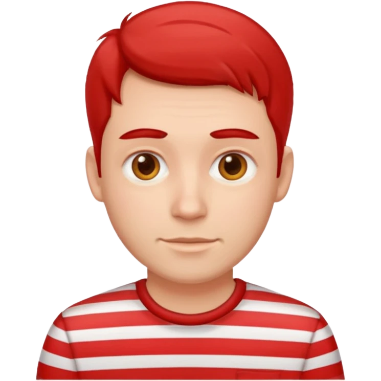Men  with Shirt red Striped  emoji