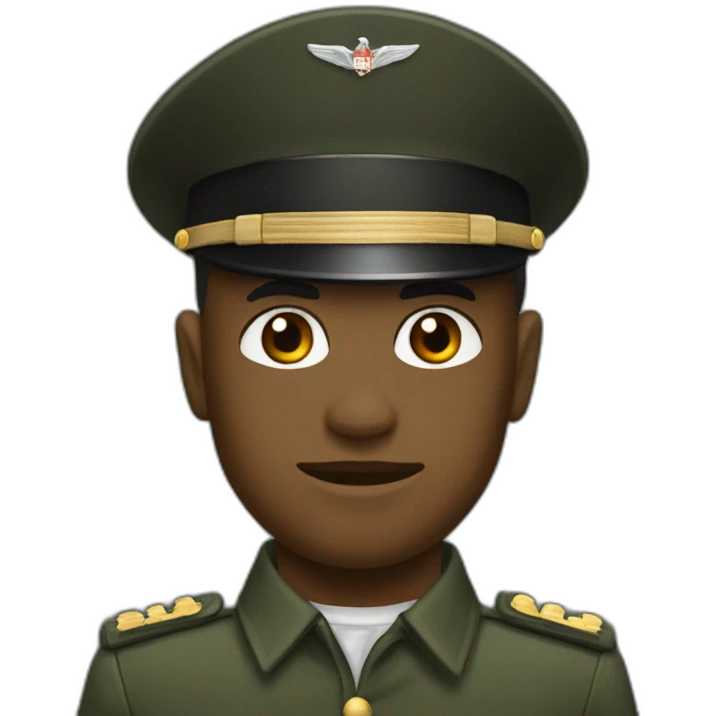 Militar uniforme negro emoji