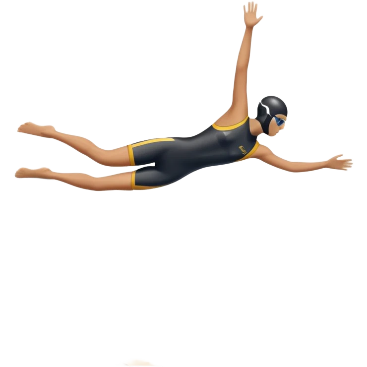An icon showing a diver captured mid-air in a graceful pose above a pool, with a diving board behind and water below. Splash trails and motion lines emphasize precision and elegance. Transparent background highlights the beauty and focus of competitive diving. emoji