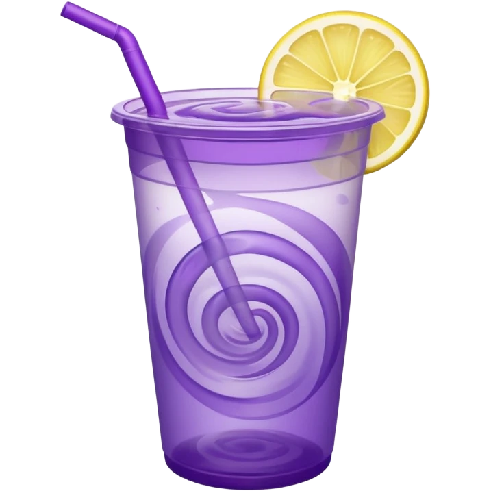 piurple lemonade in a plastic cup emoji