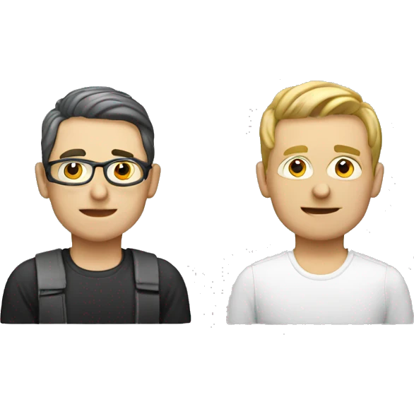 programmer, computer, white male emoji