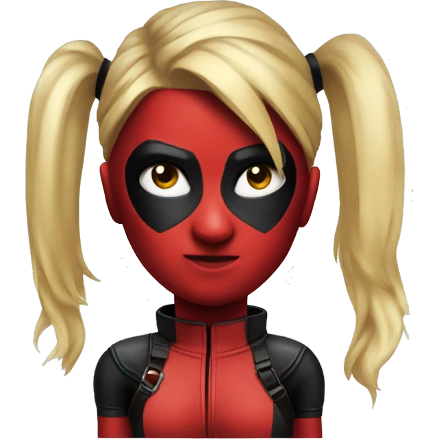 ponytail blond lady deadpool one mask emoji