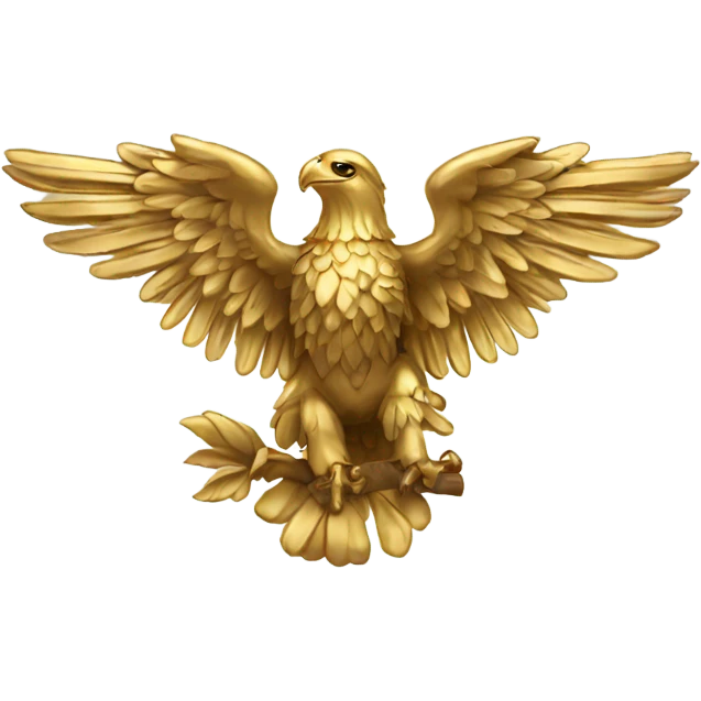 Gold floral eagle emoji