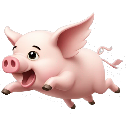 Flying pig emoji