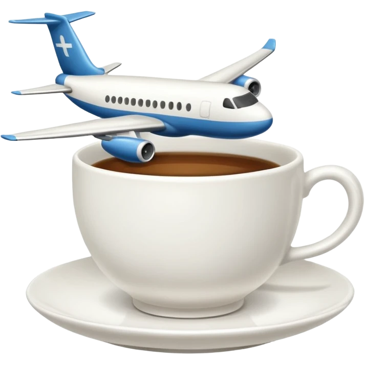 Airplane  tea cup emoji