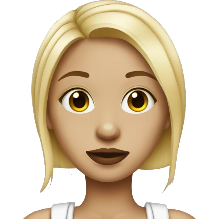 blonde girl with septum piercing  emoji