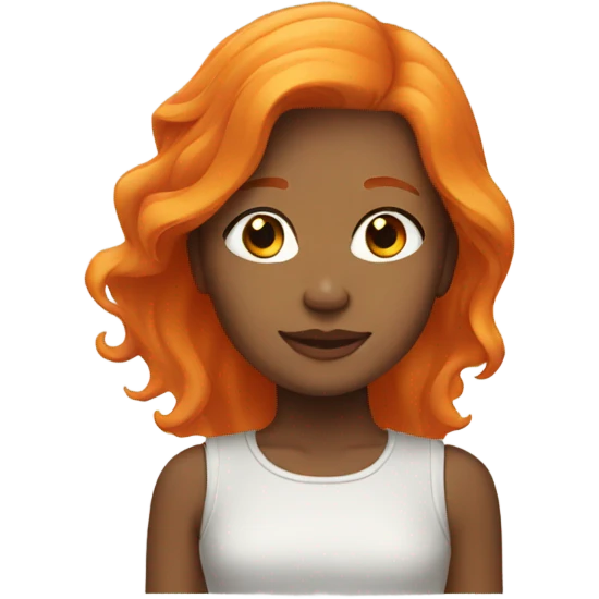 girl with orange hair indoors emoji