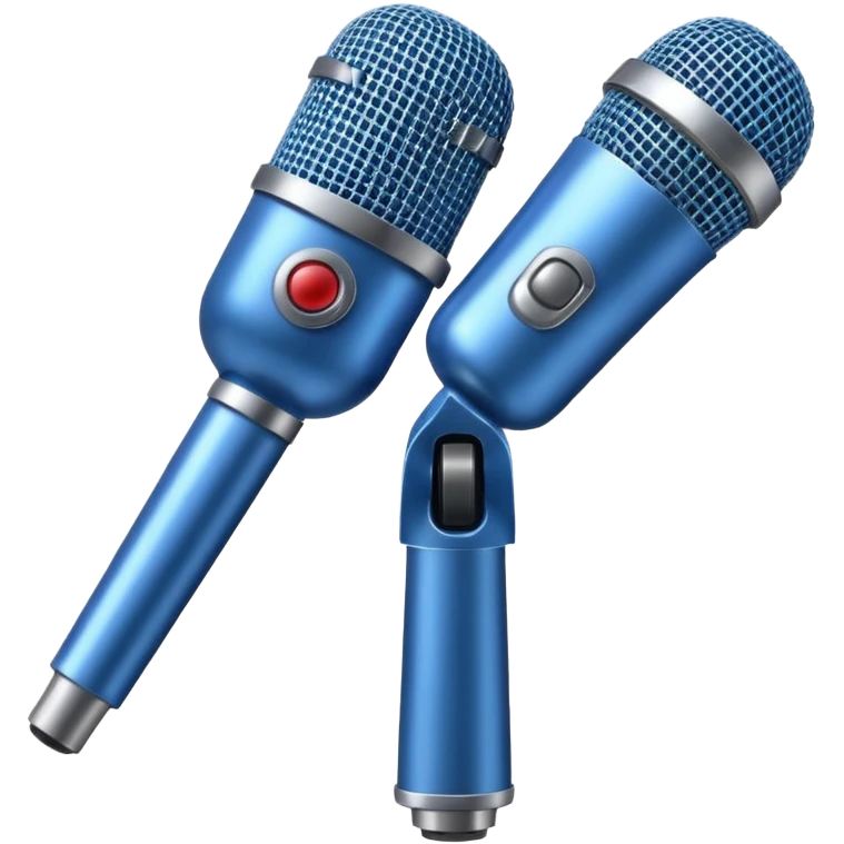blue microphone icon emoji