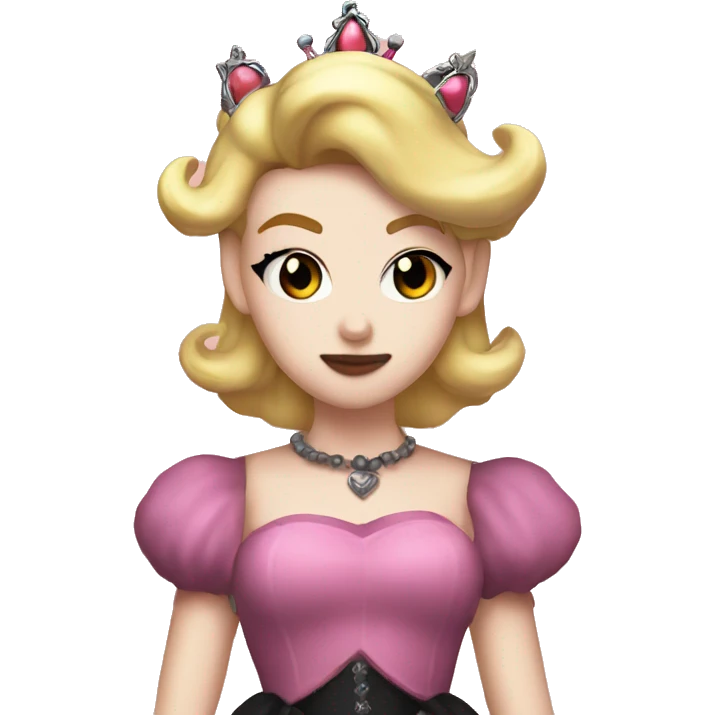 princess peach goth  emoji