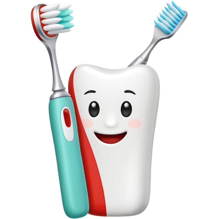 Tooth and toothbrush emoji