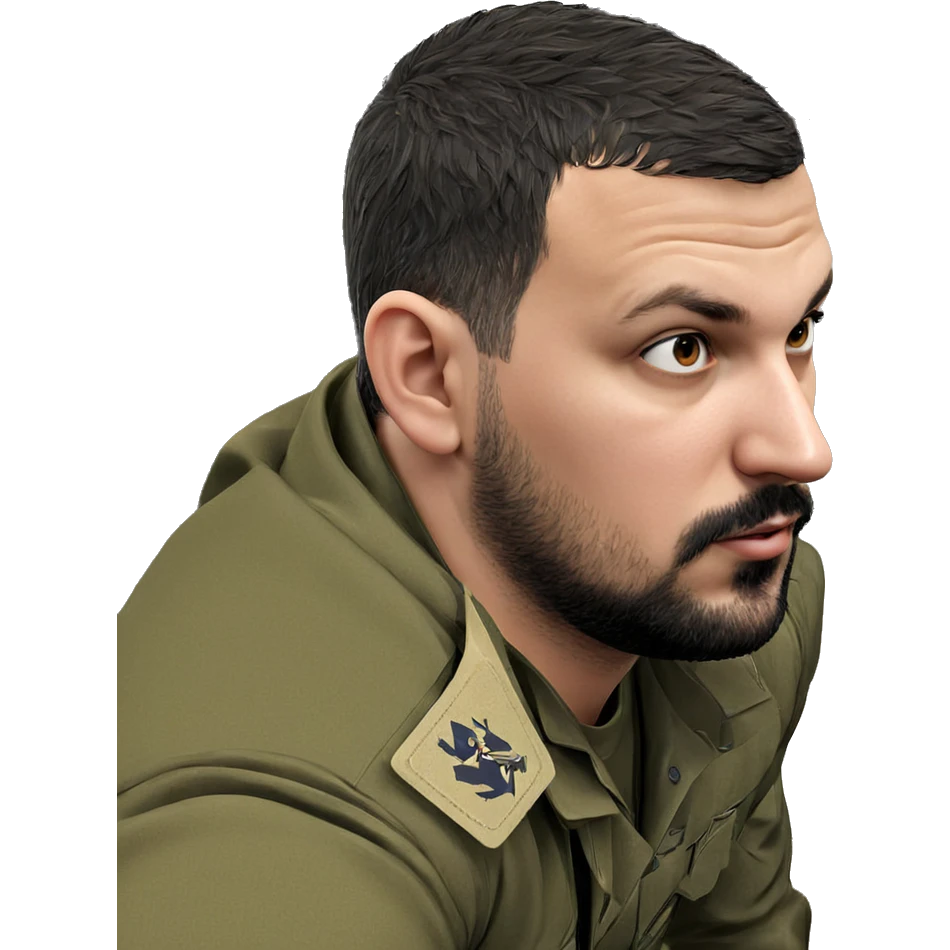 military man with beard emoji