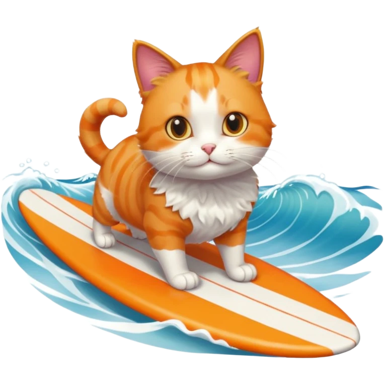 cat is surfing emoji