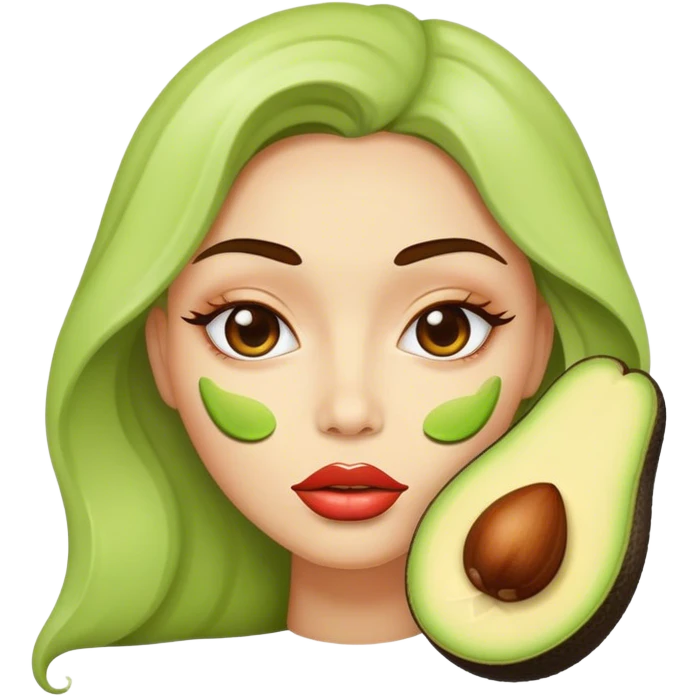 Aguacate con labios grandes  emoji
