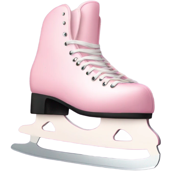 a pair of light pink ice skates emoji