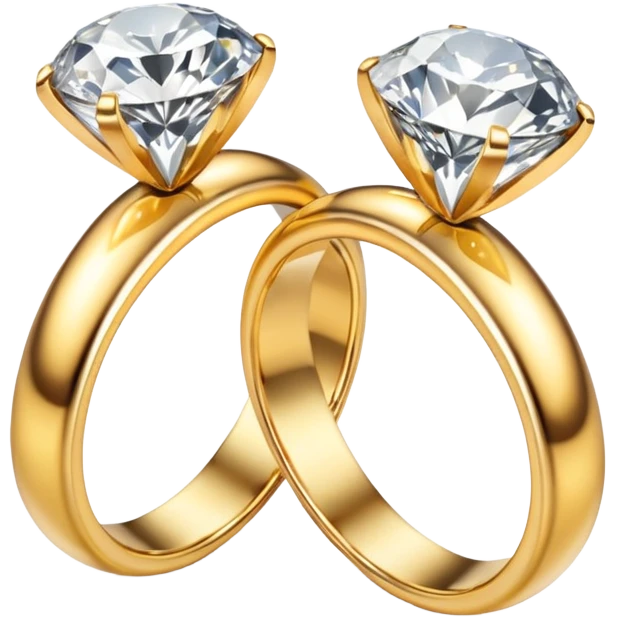 two ndian engagements rings next to each other emoji