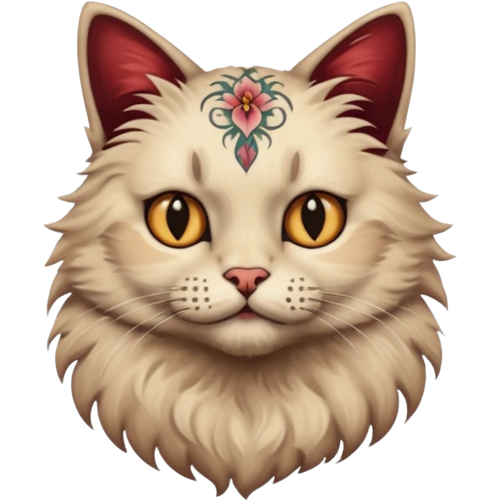  cat get tattooed emoji