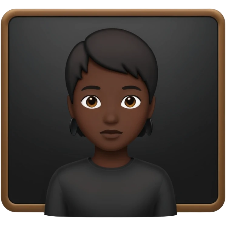 person silhouette standing in front of a screen with play icon emoji