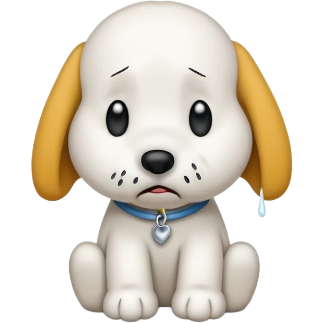 Snoopy crying emoji