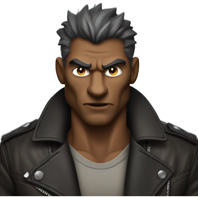 Werewolf wearing a leather jacket emoji