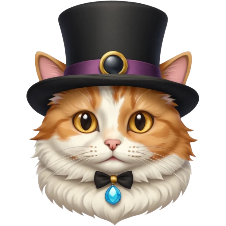 cat wearing a tophat emoji