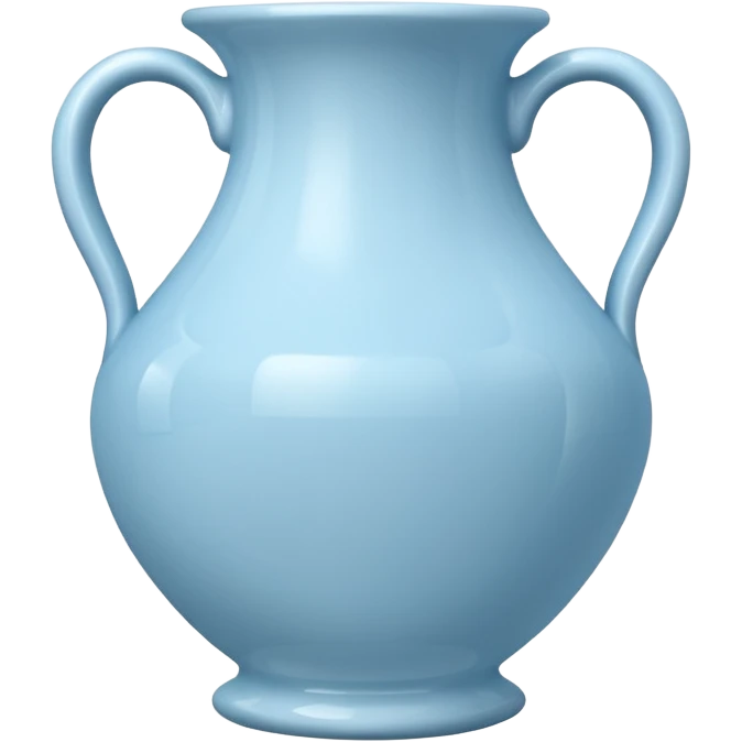 porcelain vase baby blue   emoji