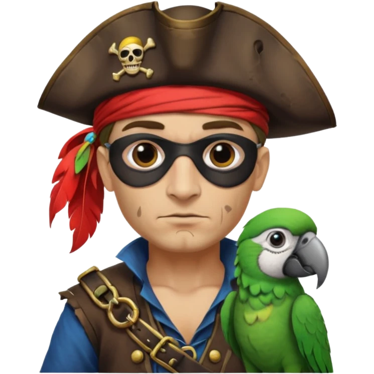 pirate and parrot emoji