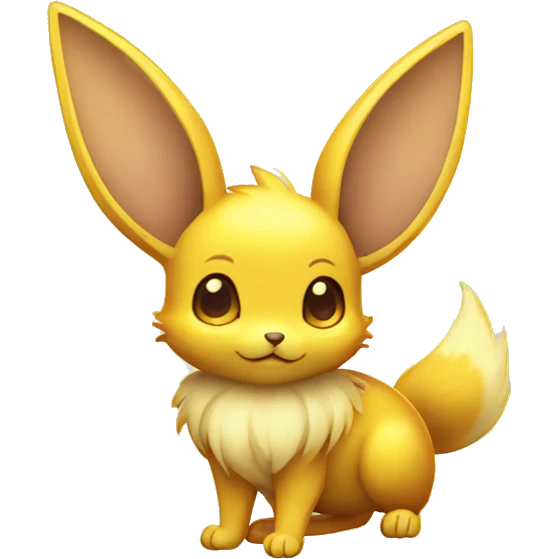 Shiny Colorful Yellow Electric Mouse Eevee emoji