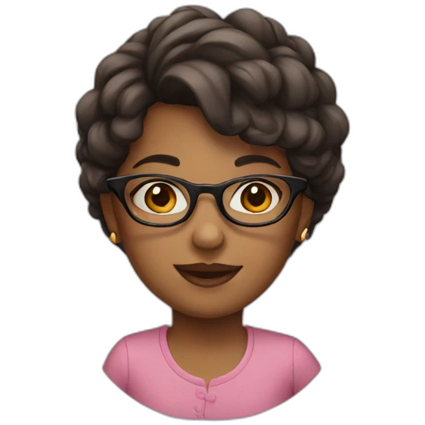 girl with glasses emoji