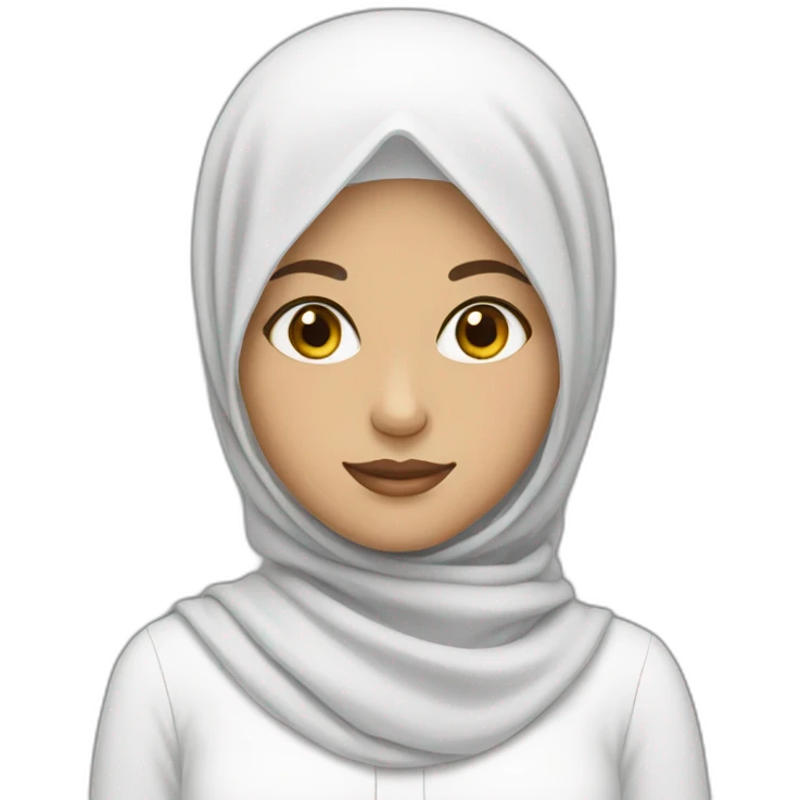 white hijab girl  emoji