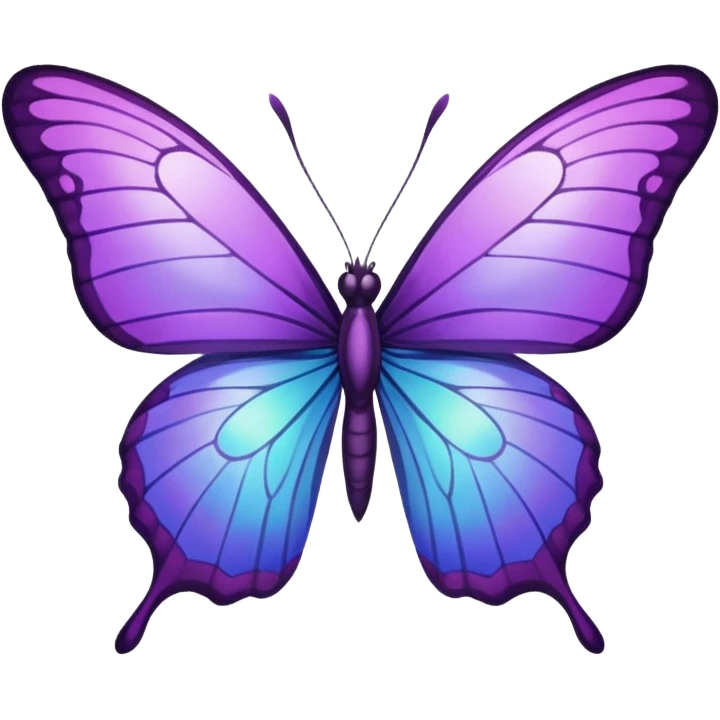 Purple butterfly with sharp ends on each wing emoji