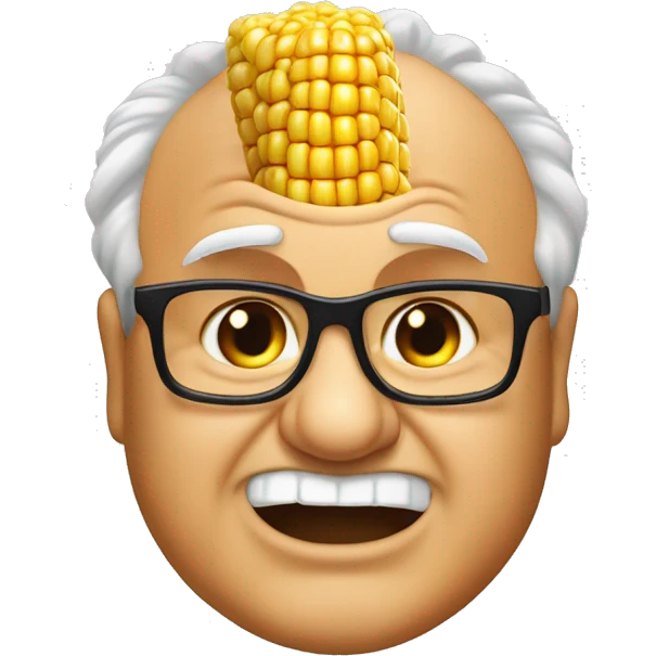 Danny devito as n ear of corn emoji