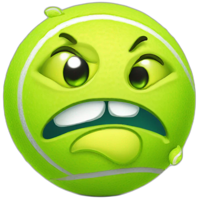 tennis ball crying emoji