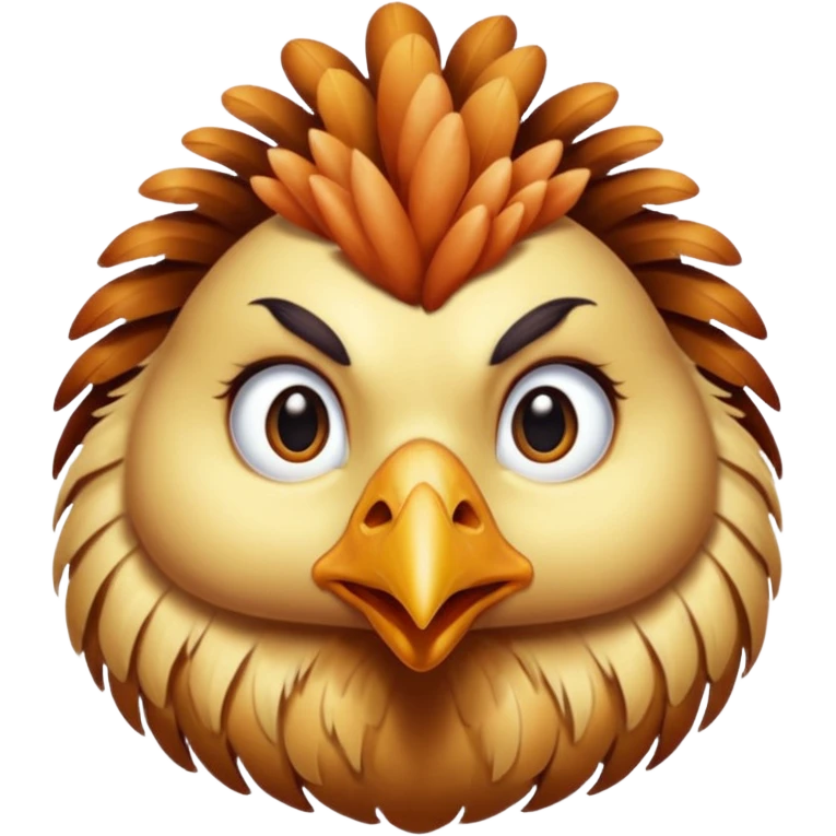 Woman turns into a chicken emoji