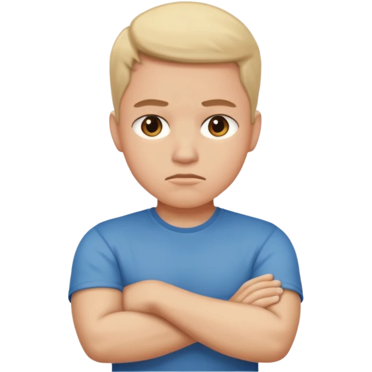 dissapointed face with arms crossed emoji