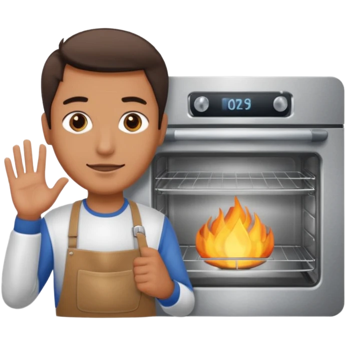 man holding Oven  emoji