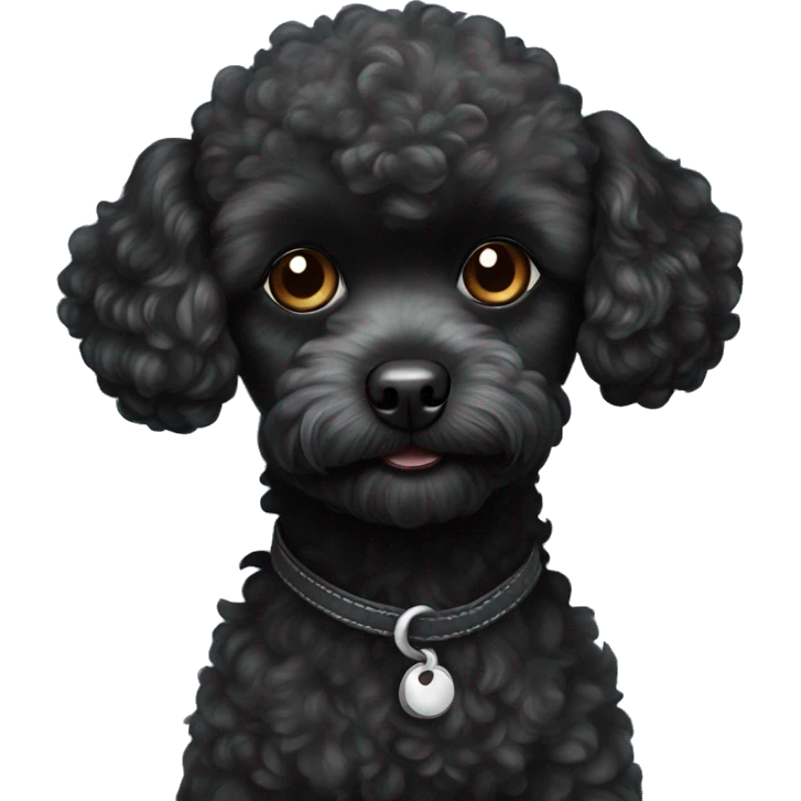 Black toy poodle emoji