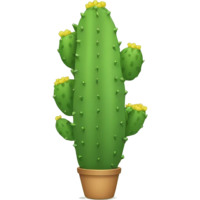 single flat Nopal without pot emoji