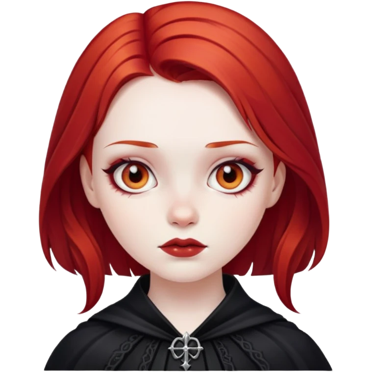 Gothic girl red emoji