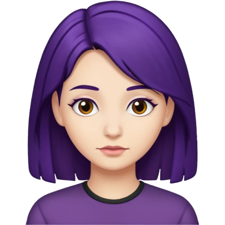 dark purple hair emoji