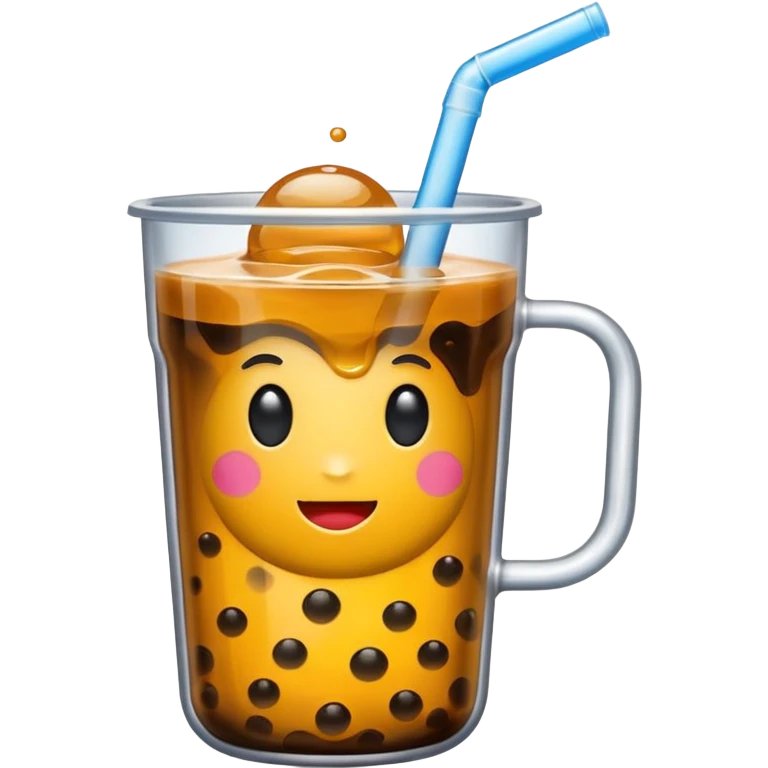 finder Mac logo drinking Boba emoji