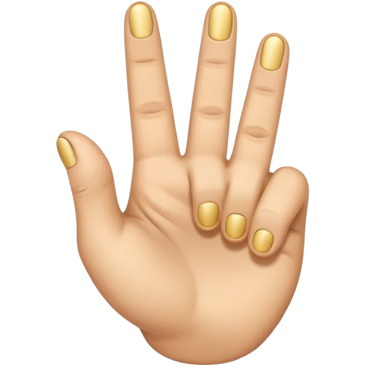 I want a emoji with just middle finger bend towards and every other fingers amd thumb straight  emoji