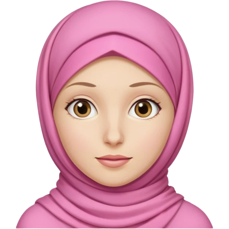 White woman wear pink hijab 🧕  emoji