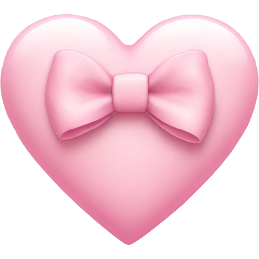 light pink heart with bow emoji