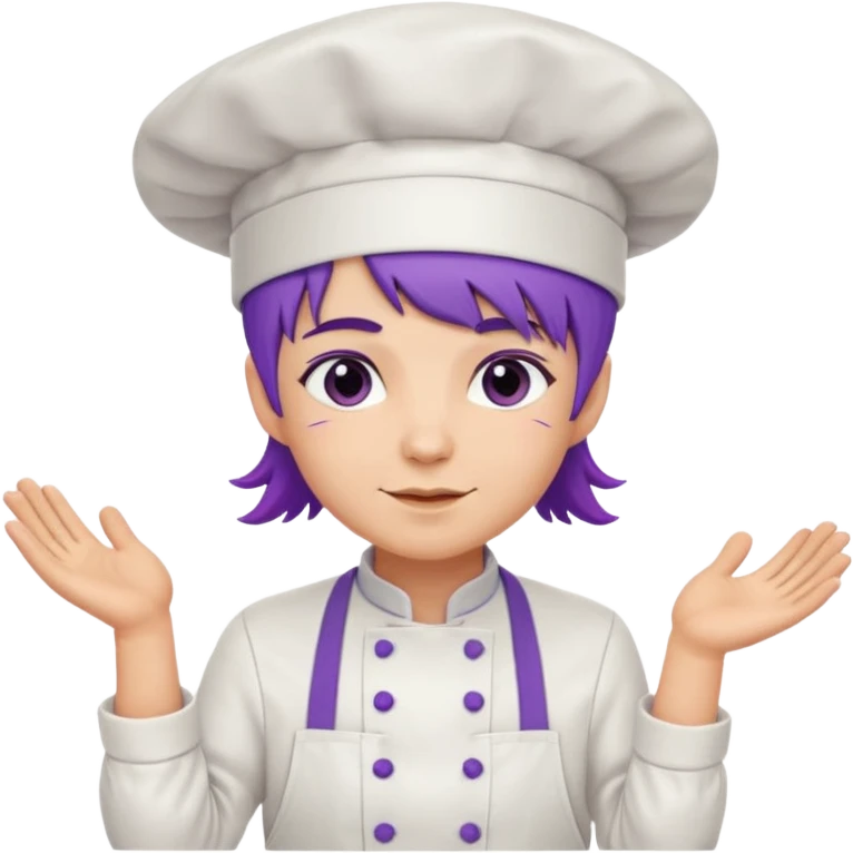 purple haired chef emoji