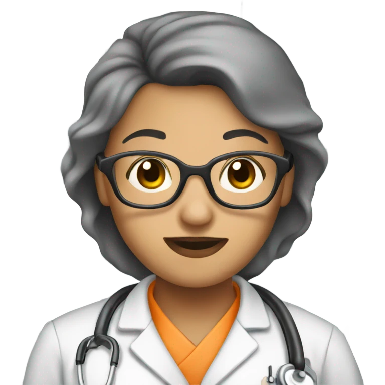 Nurse with glasses in jail  emoji