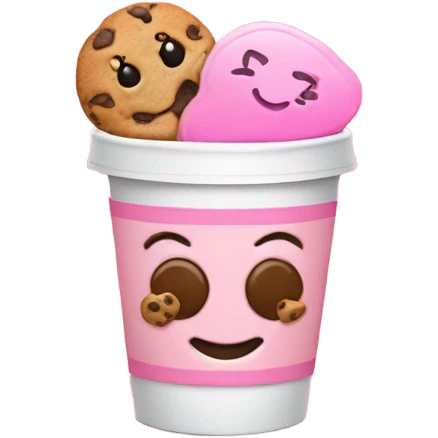 I want you to add the coffee cup emoji ☕️ next to this pink heart emoji💖 and the cookie chip emoji🍪 emoji