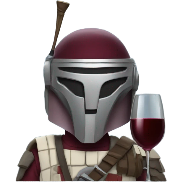 Madalorian with red wine emoji